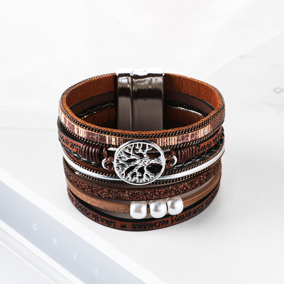 Hollow Life Tree Multi Layer Bracelet