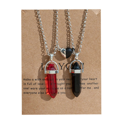 Column Pendant Necklace Couple Magnetic Necklace