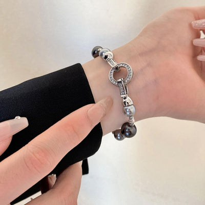 Zircon Pearl Irregular Circular Bracelet