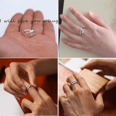 Bonus Daughter - I Didn't Give You Gift of Life - 925 Sterling Silver Hug Ring