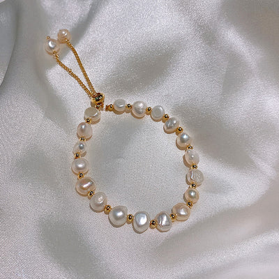 Baroque Freshwater Pearl Crystal Bracelet