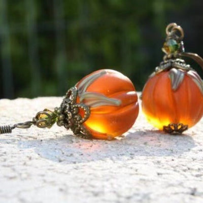 Retro Pumpkin Pendant Earrings