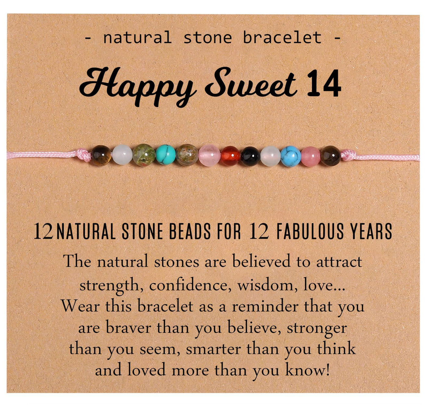 Natural Healing Crystal Birthday Bracelet Gifts