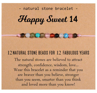 Natural Healing Crystal Birthday Bracelet Gifts