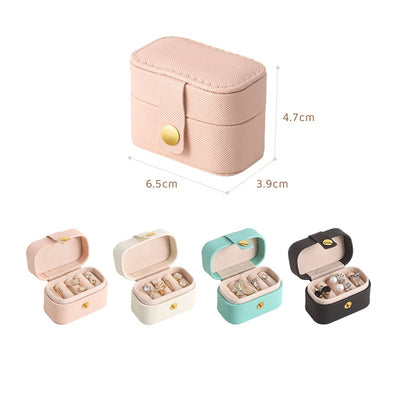 Leather Earring Ring Storage Box