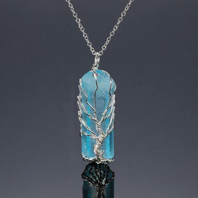 Tree of Life Crystal Stone Necklace