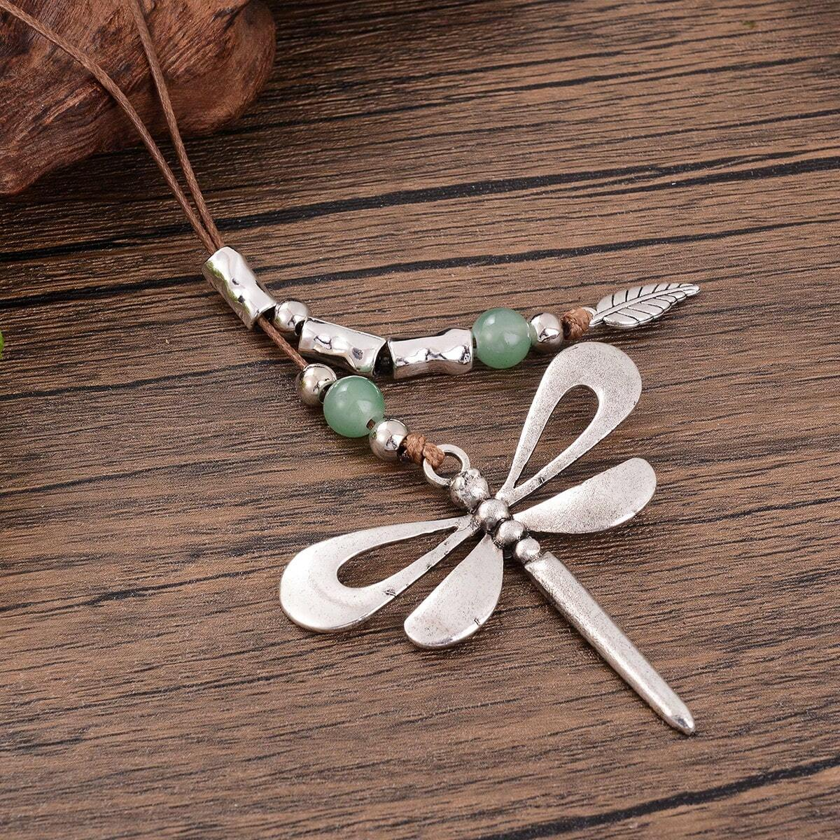 Mecseneg Gwyllt Hanesyddol Stil Dragonfly Penddelw Metel Cerdyn Gwlan.