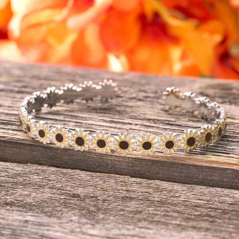 Sunflower Drop Oil Bracelet