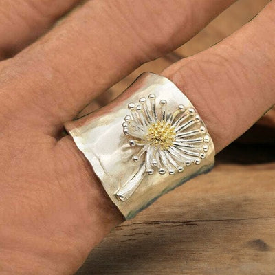 🔥Last Day 49% OFF🎁Blooming Daisy Wide Band Ring