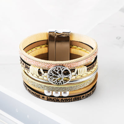 Hollow Life Tree Multi Layer Bracelet