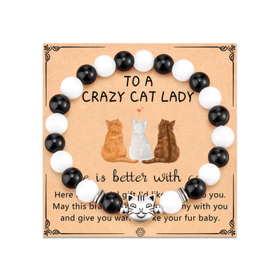 Nature Stone Bracelet Crazy Cat Lady Gifts