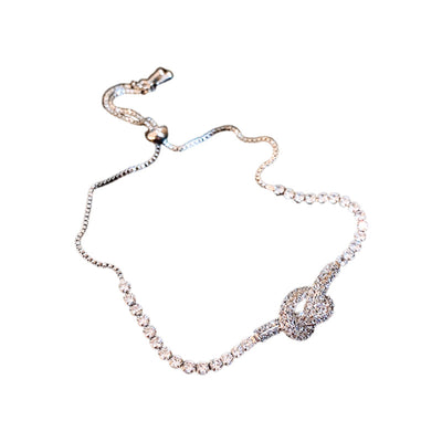 Cross Zircon Knot Adjustable Bracelet