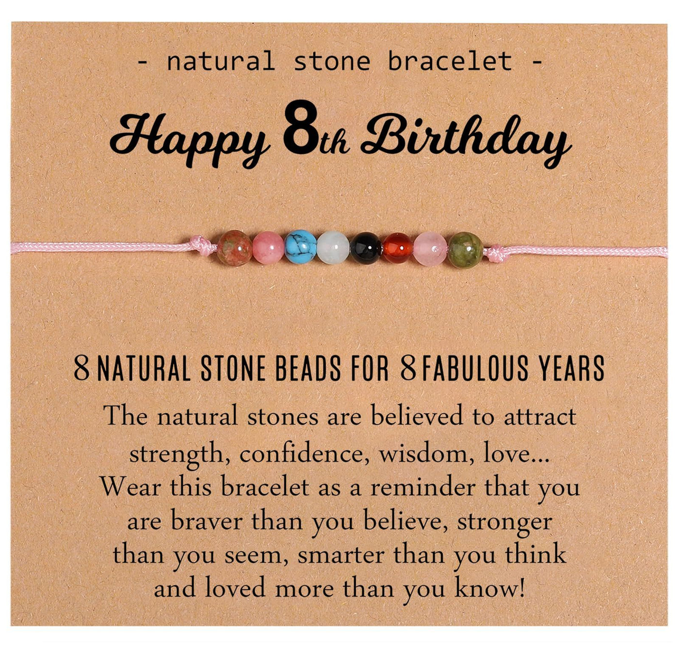 Natural Healing Crystal Birthday Bracelet Gifts