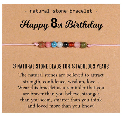 Natural Healing Crystal Birthday Bracelet Gifts