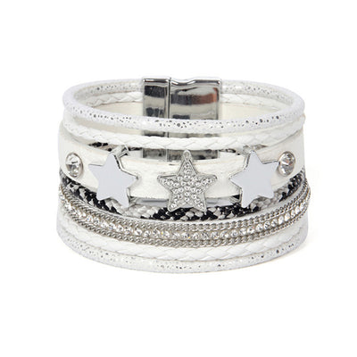 Multi-layer Leather  Buckle  Bracelet