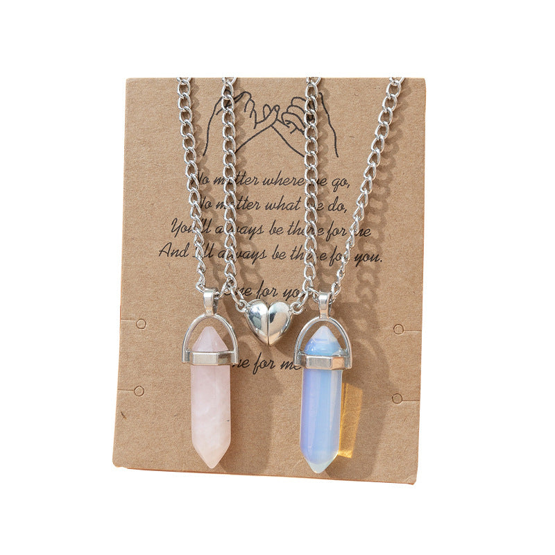 Column Pendant Necklace Couple Magnetic Necklace