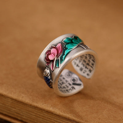 Lotus Heart Sutra Ring