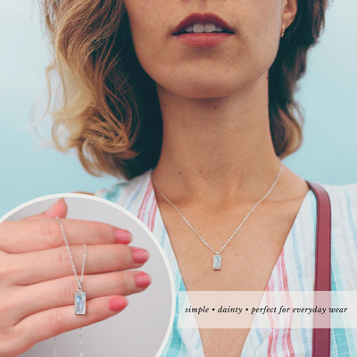 HOPE LOVE SHINE New Beginnings Rainbow Moonstone Sterling Silver Necklace