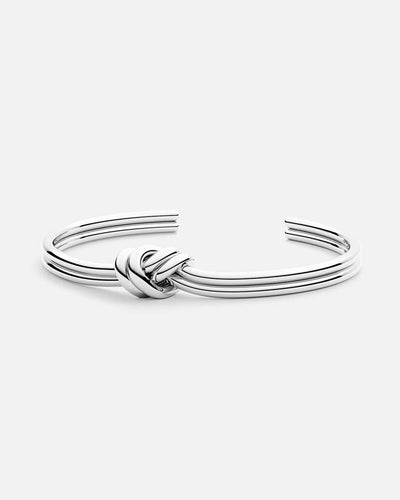 Dual Knot Bangle Polished