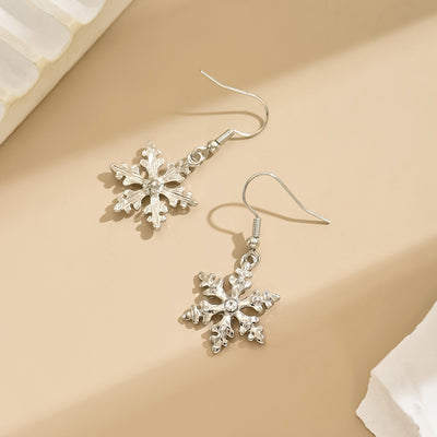 Christmas Elegant Snowflake Drop Dangle Earrings