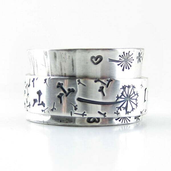 ''I Am Enough'' Meditation Dandelion Ring✨