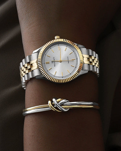 Dual Knot Bangle Polished