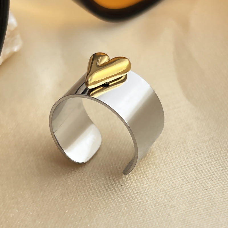Retro Heart-shaped Open Ring
