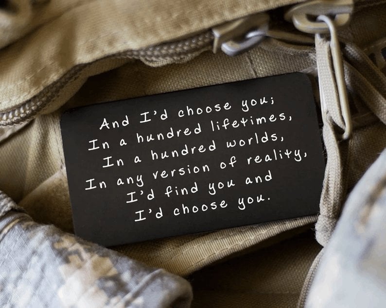LAST DAY 49% OFF⇝💓 "And I'd choose you" Engraved Metal Wallet Card