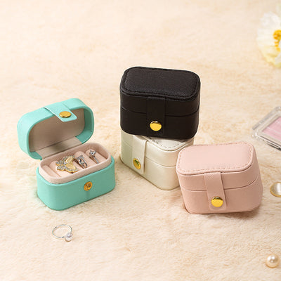 Leather Earring Ring Storage Box