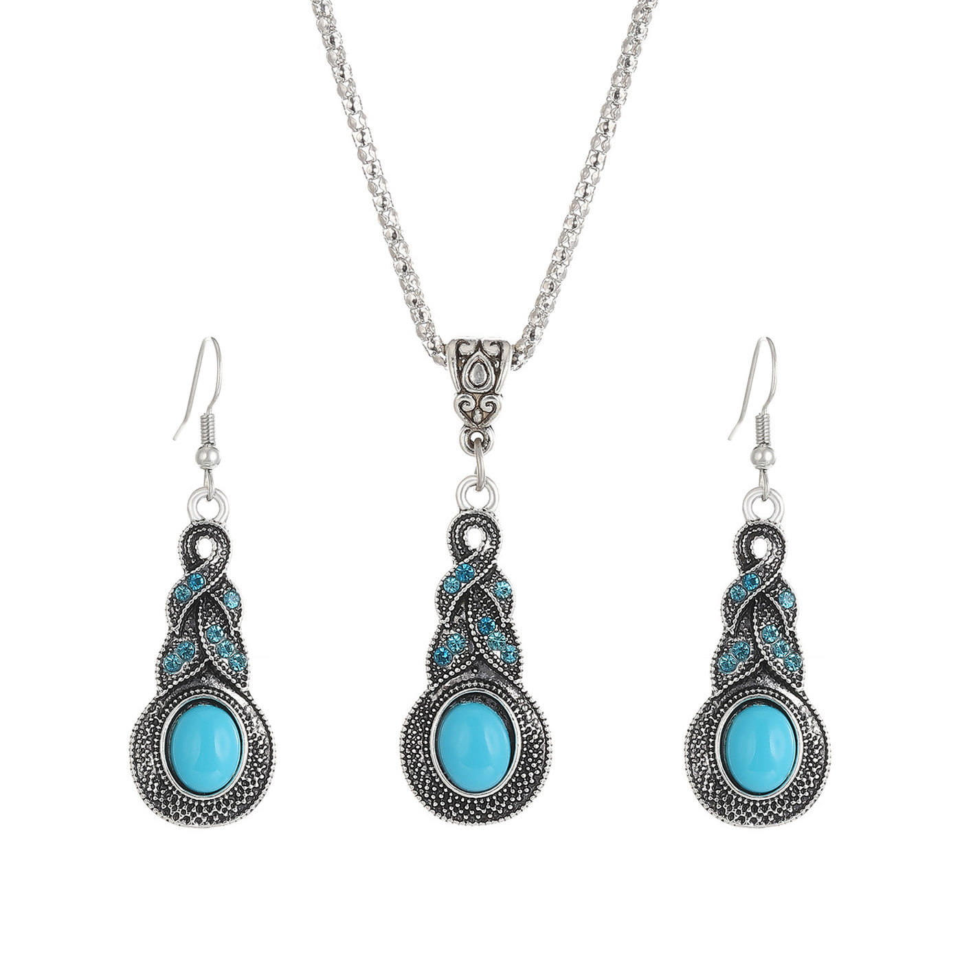 Set Clecs Cristal Turquesa Vintage