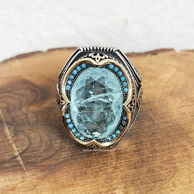 Gwregys Safir Oval Hynafol
