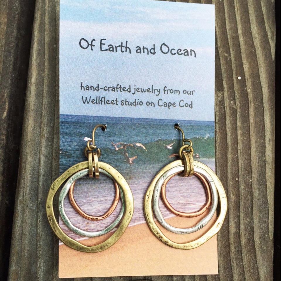 Vintage Gold & Silver Circles Earrings