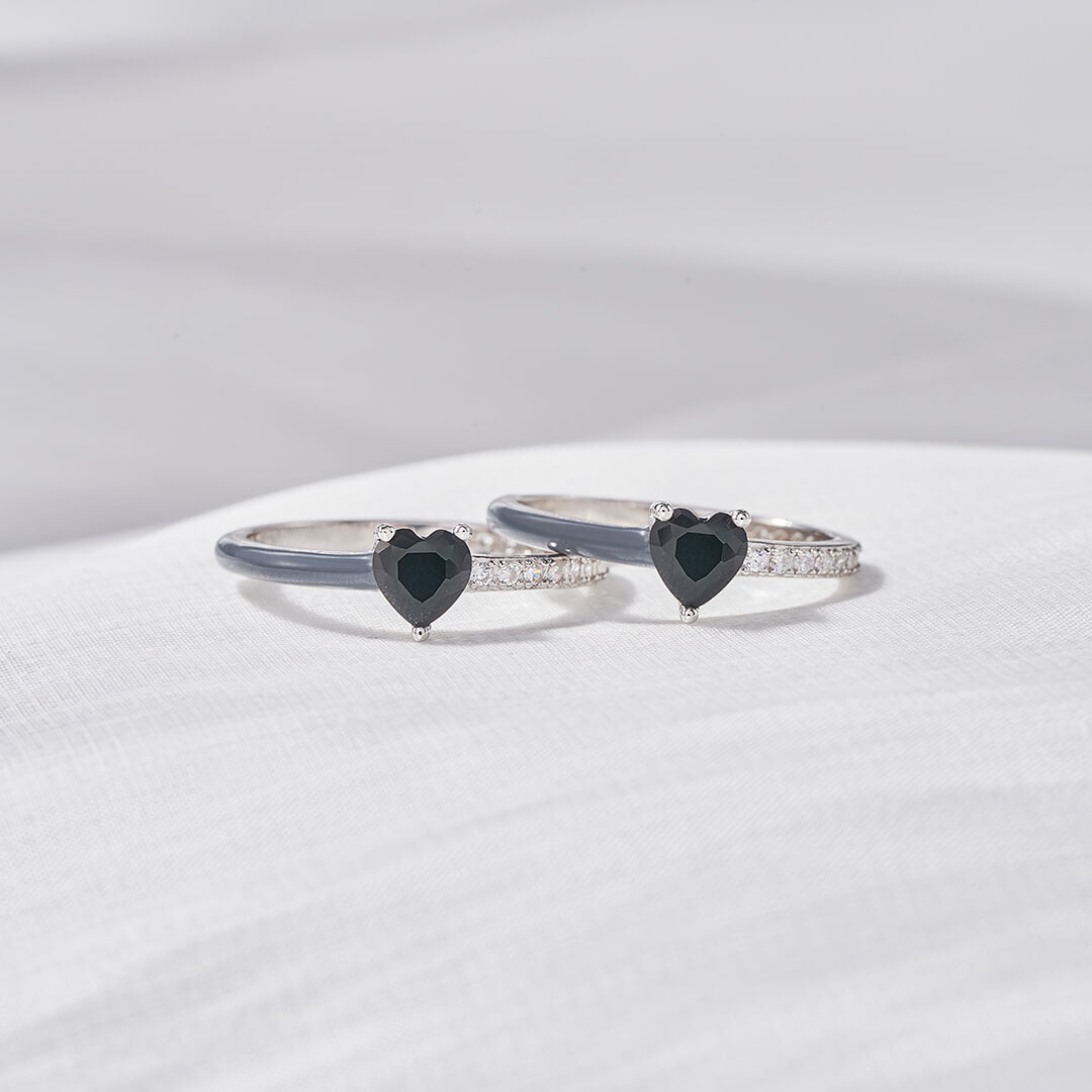 I'm Choosing My Peace Black Enamel Ring