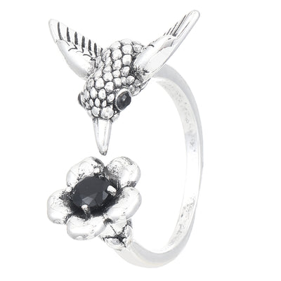 Smart Bird Flower Open Ring