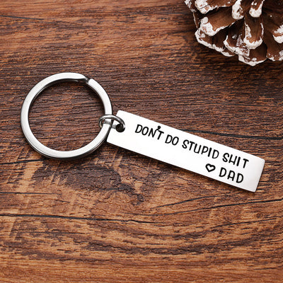 Don't Do Stupid Funny Keychain Gift Box Set for Son and Daughter