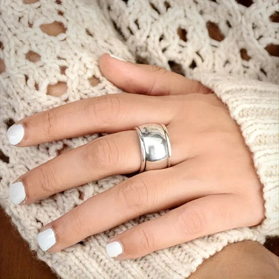 Wide Face Minimalist Ring