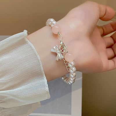 Butterfly Knot Pearl Bracelet