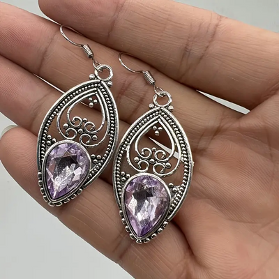 Clychau Dangos Mân-Amethyst Gwneud yn Llawn.