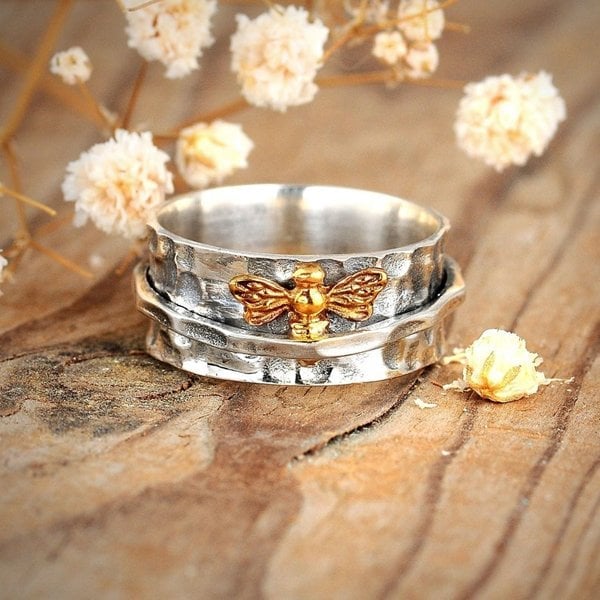 🔥Last Day 49% OFF🎁Spinner Bee Ring