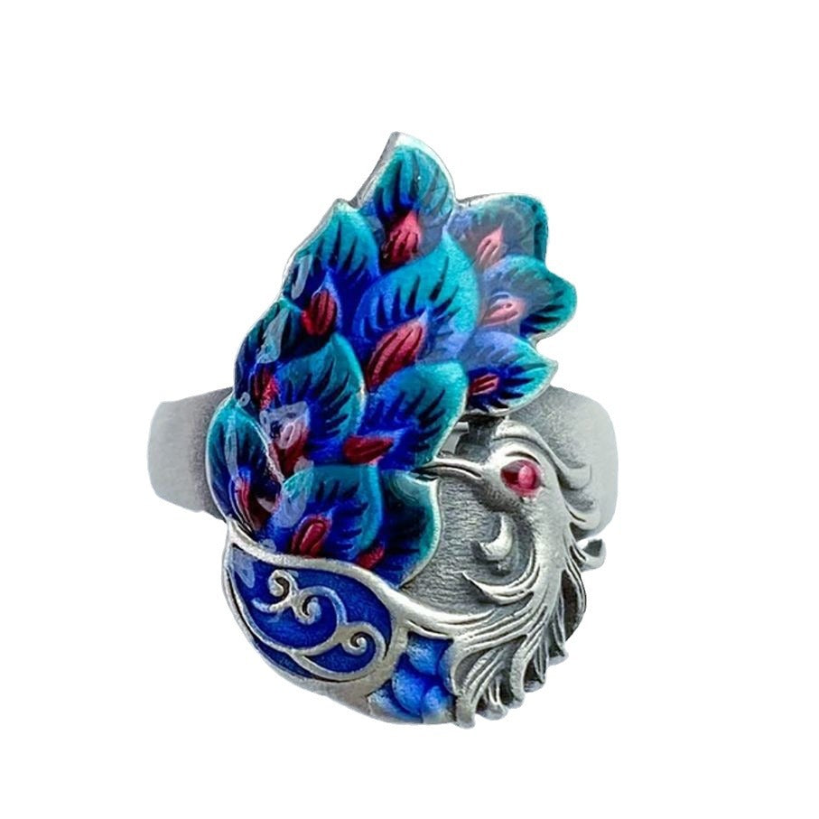 Enamel Phoenix Ring