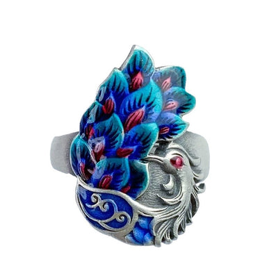 Enamel Phoenix Ring