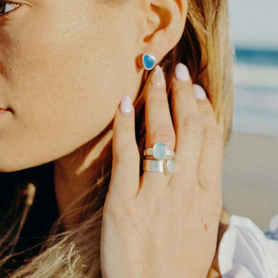 Light Blue Gemstone Ring