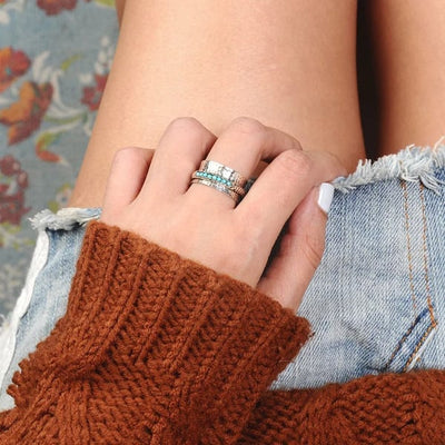 🔥Last Day 49% OFF🎁Turquoise Spinner Ring