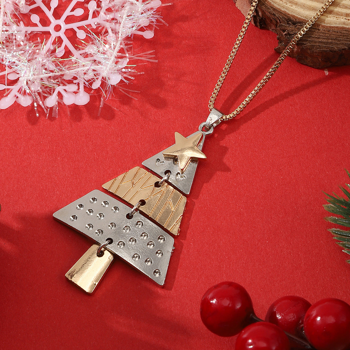 Christmas Pine Tree Necklace