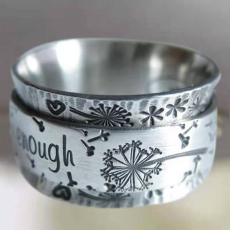 ''I Am Enough'' Meditation Dandelion Ring✨