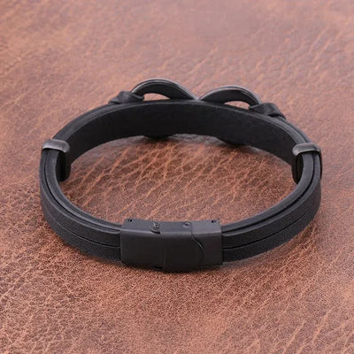 🎁 Diwrnod Olaf 70%--🔥 - Cofiwch Pwy Ydych Chi'n Frenin a Chreu’ch Coron yn Dda Infinity Leather Bracelet