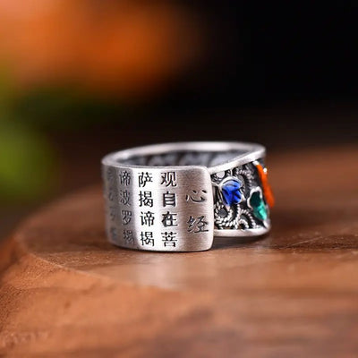 Enamel Lotus Flower  Ring