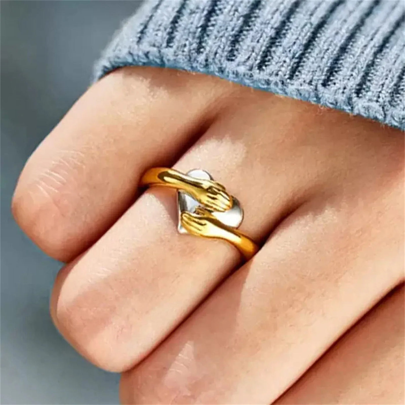🔥 50% OFF FOR 2nd Item 🎁Feel My Love Hug Heart Ring