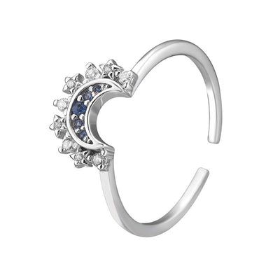 Sun And Moon Radiant Layered Ring Couple Ring