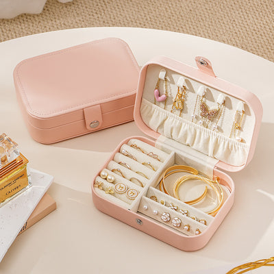 Travel Portable Zipper Jewelry Box